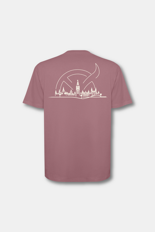 SVQ skyline  – Camiseta Oversize  WINE