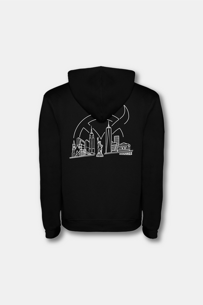 JFK LINE - Hoodie BLACK