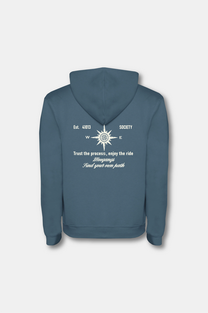 COMPASS ROSE - Hoodie PETROL BLUE