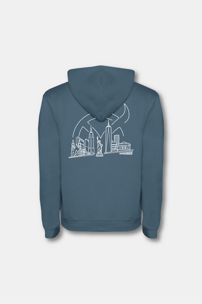 JFK LINE - Hoodie BLUE STORM