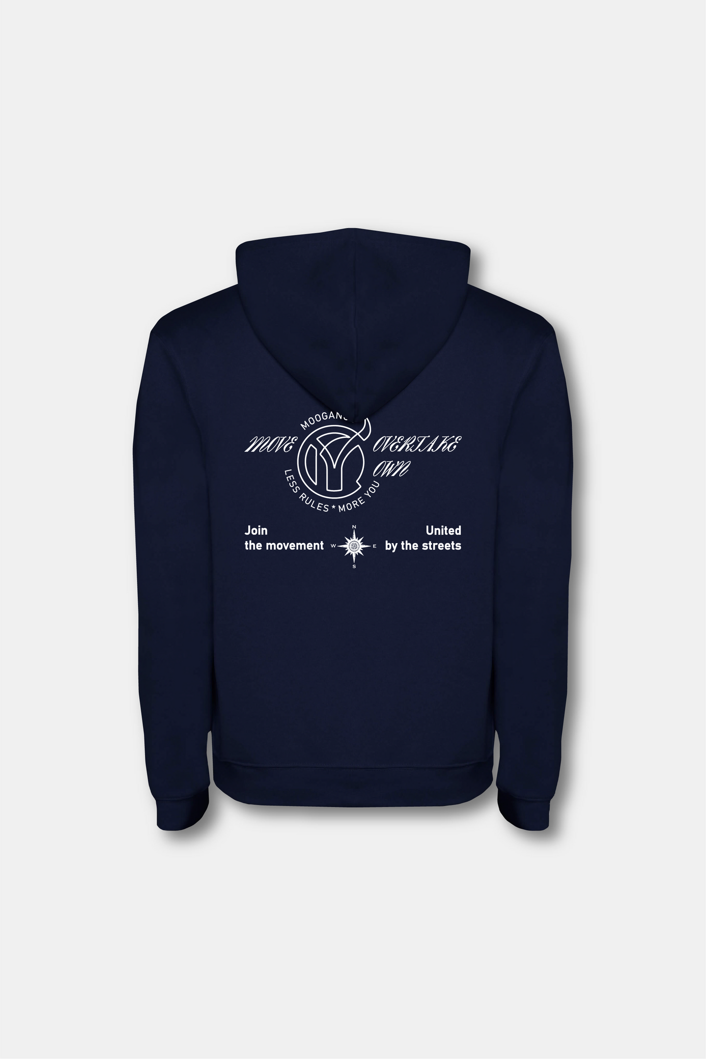 OVERTAKE - Hoodie DARK BLUE